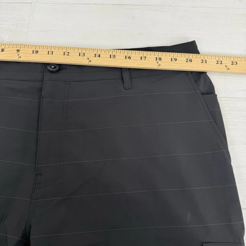 O'Neill Crossover Shorts Men 40 Black Hybrid Quick Dry Hike Pockets Surf Outdoor